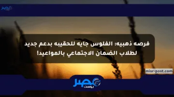 فرصة ذهبية: الفلوس جايه للحقيبة بدعم جديد لطلاب الضمان الاجتماعي بالمواعيد!